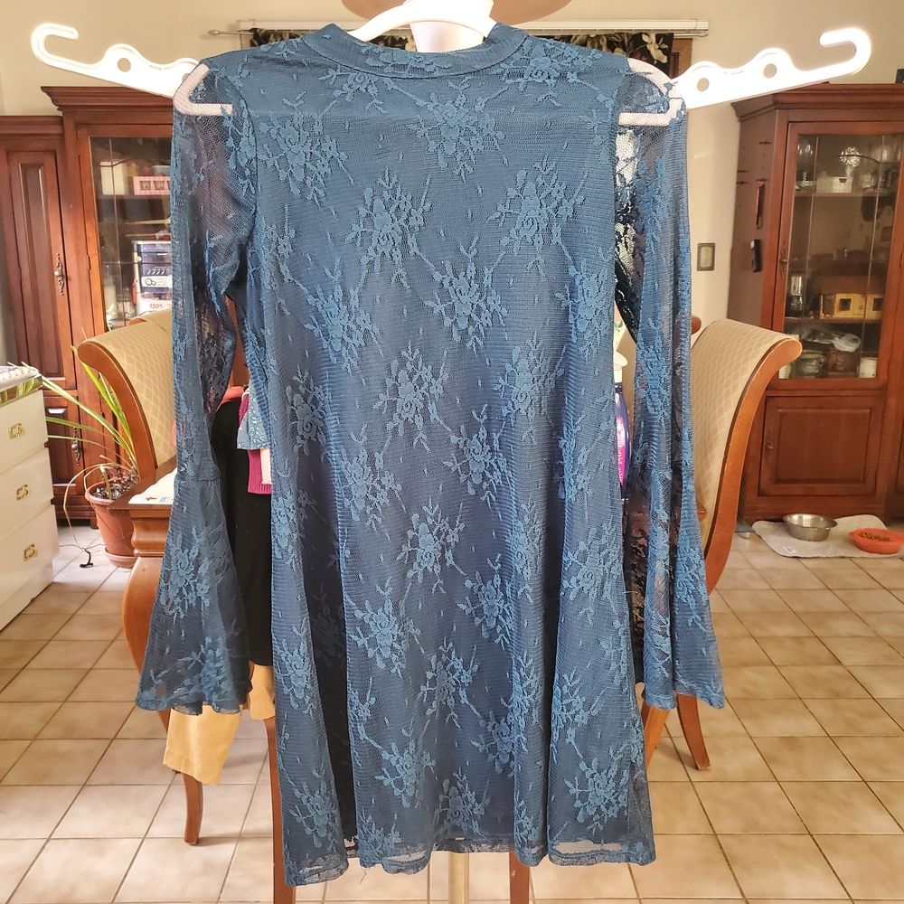 Speechless Blue Lace Mini Dress